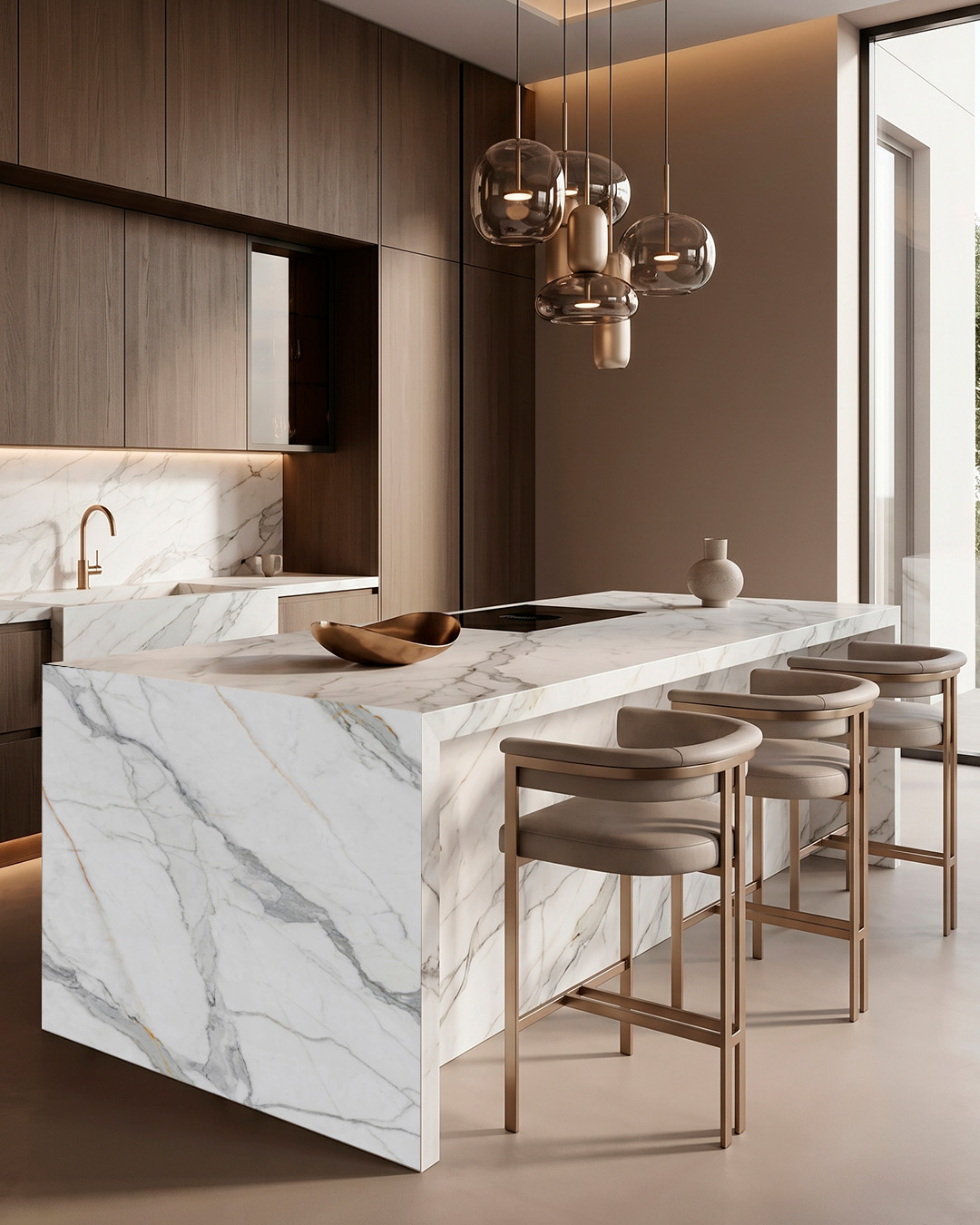 Calacatta Borghini aplicado en un espacio real